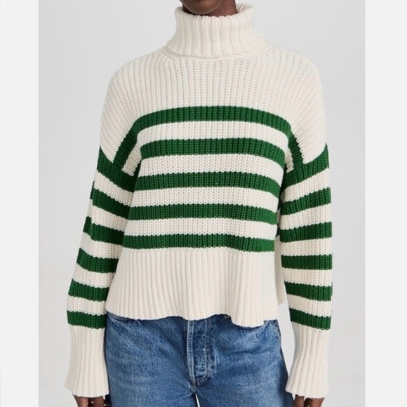 🗓️ Madewell Wide Rib Striped Turtleneck Sweater - XS - Picture 2 of 4